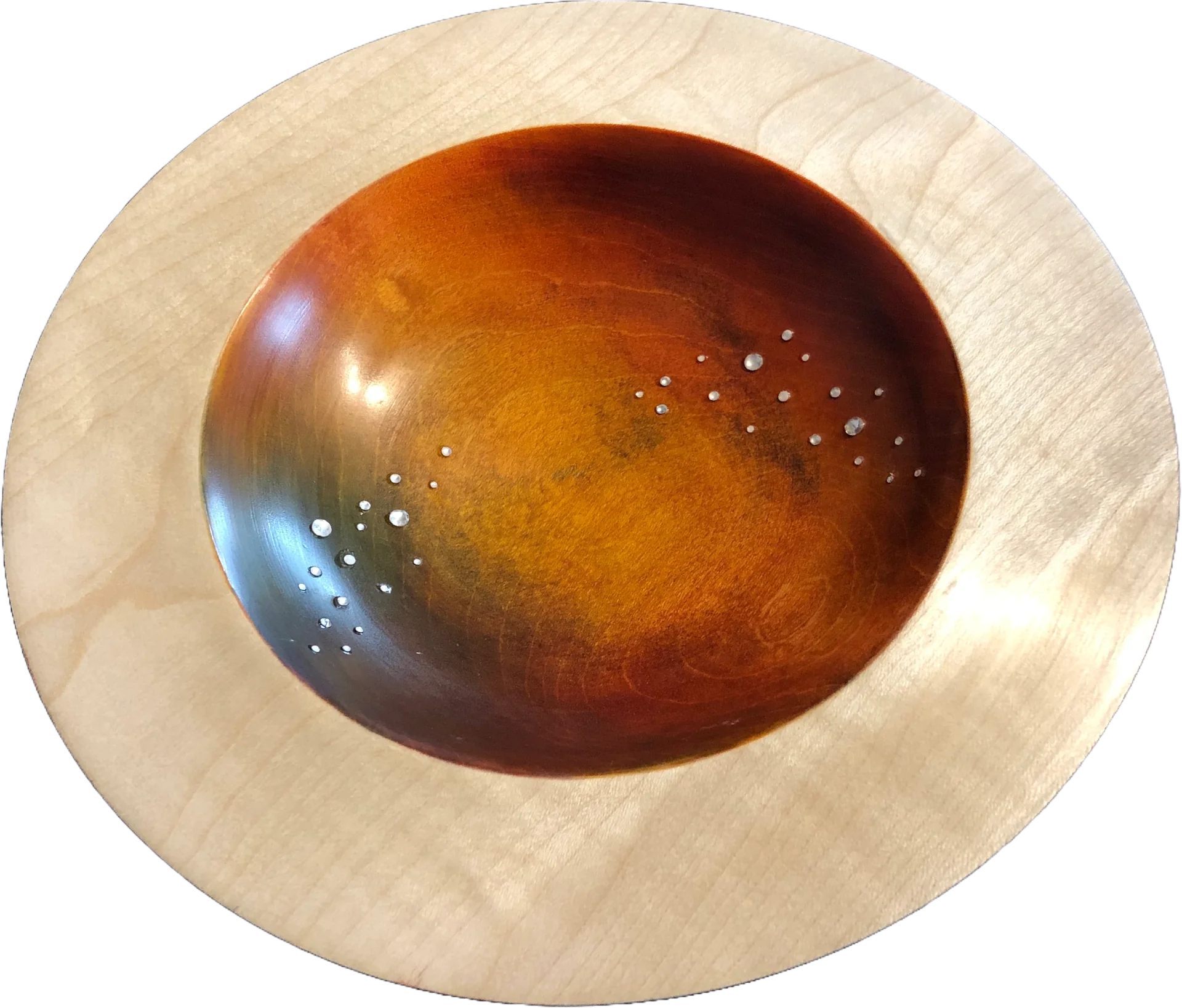 a medium sized bowl with a painted galaxy centre