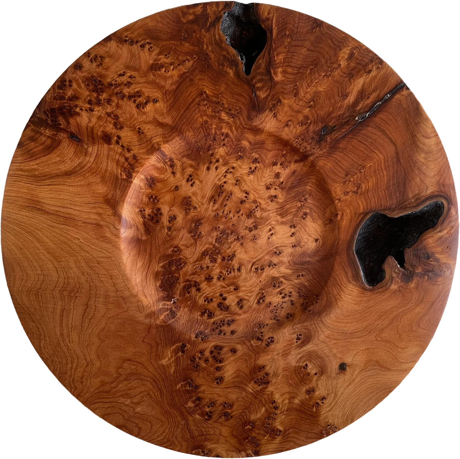 a large burr platter bowl